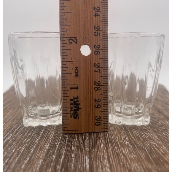 Vintage Clear Glass Shot Glasses Federal Logo Jiggers - Picture 6 of 6